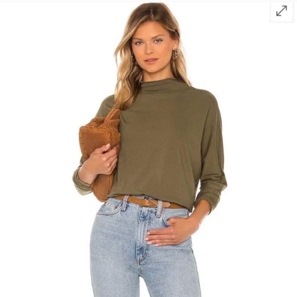 Frank & Eileen Olive Long Sleeve Top - Picture 3 of 16